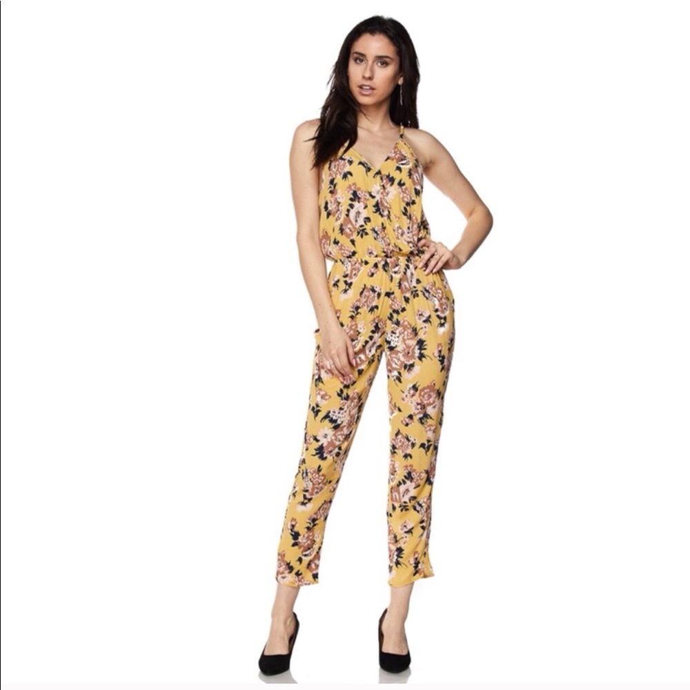 Floral Prints Spaghetti Straps Jumpsuit